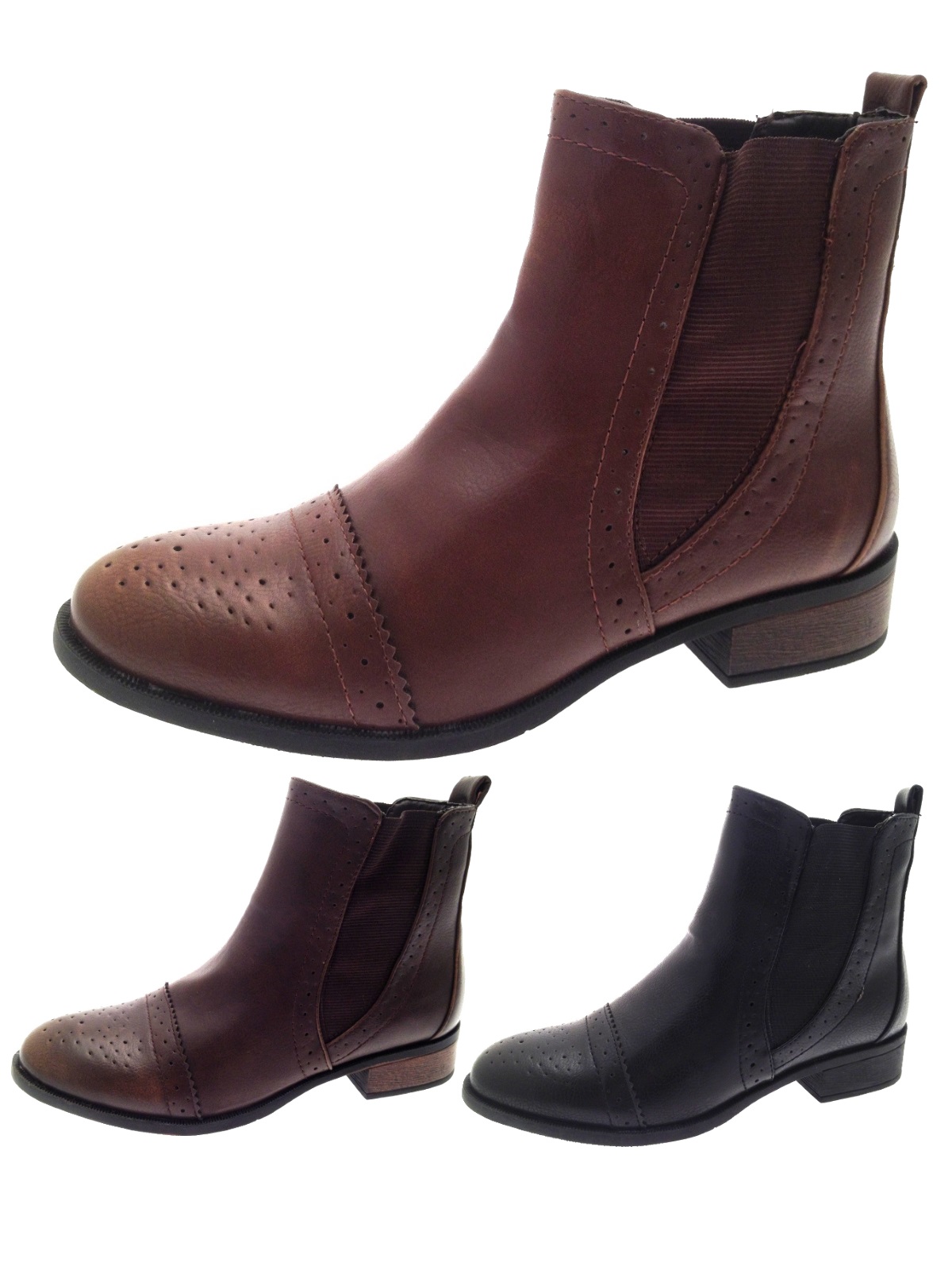 Womens Faux Leather Ankle Boots Womens Faux Leather Ankle Boots
